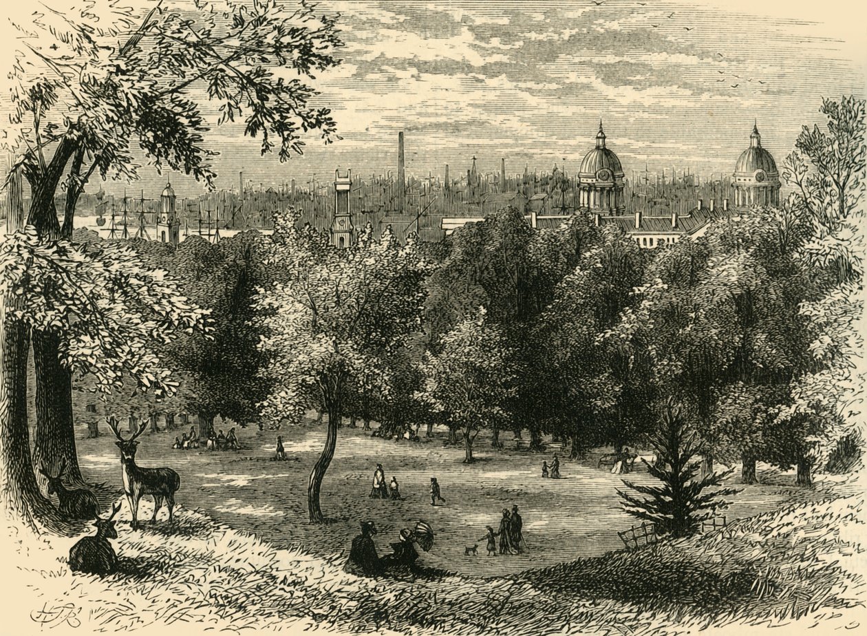 ग्रीनविच पार्क में देखें, c1878 द्वारा अज्ञात
