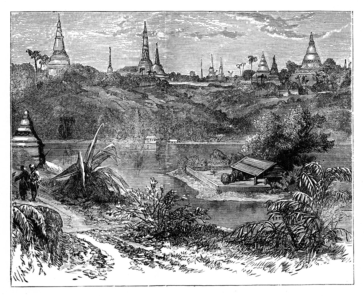 रंगून, बर्मा, c1888 के पास का दृश्य द्वारा अज्ञात