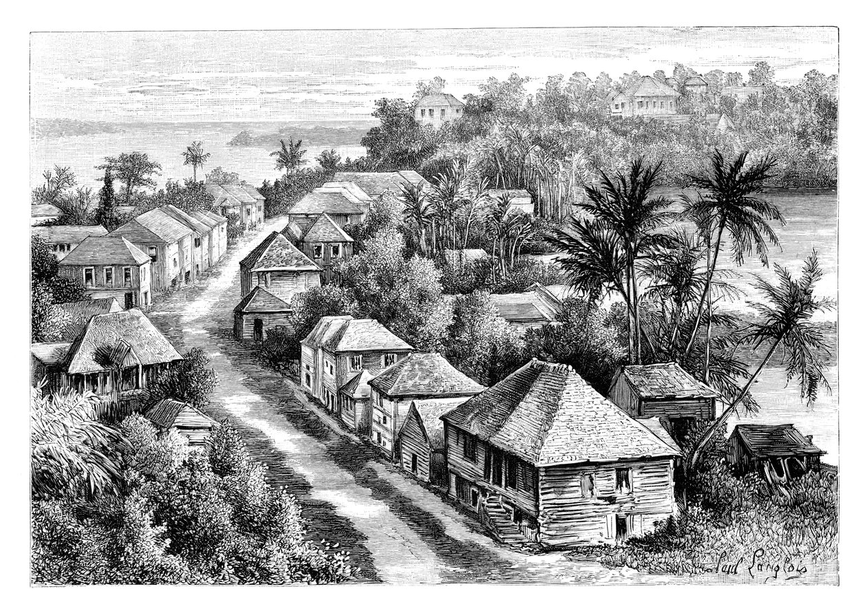 बैस-टेरे, गुआदेलूप का दृश्य, c1890 द्वारा अज्ञात