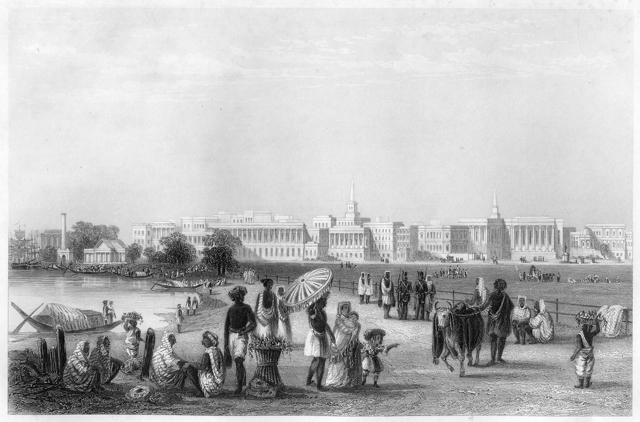 एस्प्लेनेड से कलकत्ता का दृश्य, c1860 द्वारा अज्ञात