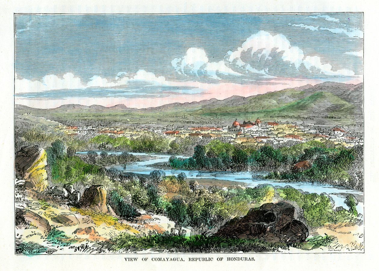 कोमायागुआ का दृश्य, होंडुरस गणराज्य, c1880 द्वारा अज्ञात
