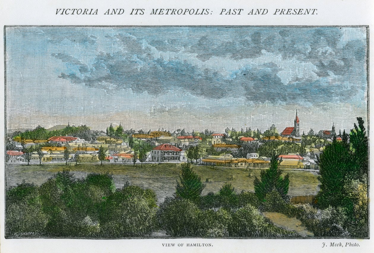 हैमिल्टन, विक्टोरिया, ऑस्ट्रेलिया का दृश्य, c1885 द्वारा अज्ञात