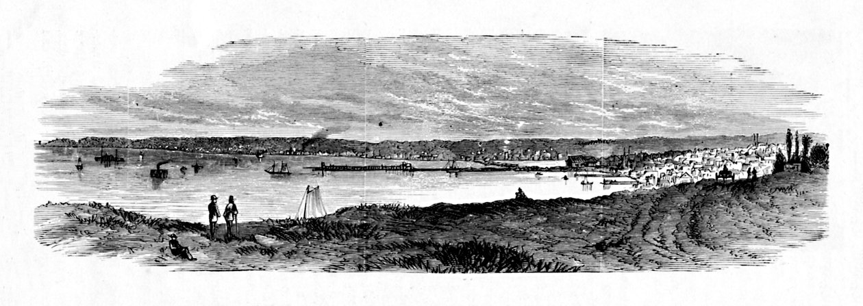 मिल्वौकी बे का दृश्य, झील मिशिगन, 1883 द्वारा अज्ञात