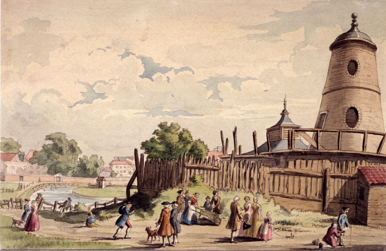 न्यू रिवर हेड, फिन्सबरी, लंदन का दृश्य, c1750 द्वारा अज्ञात