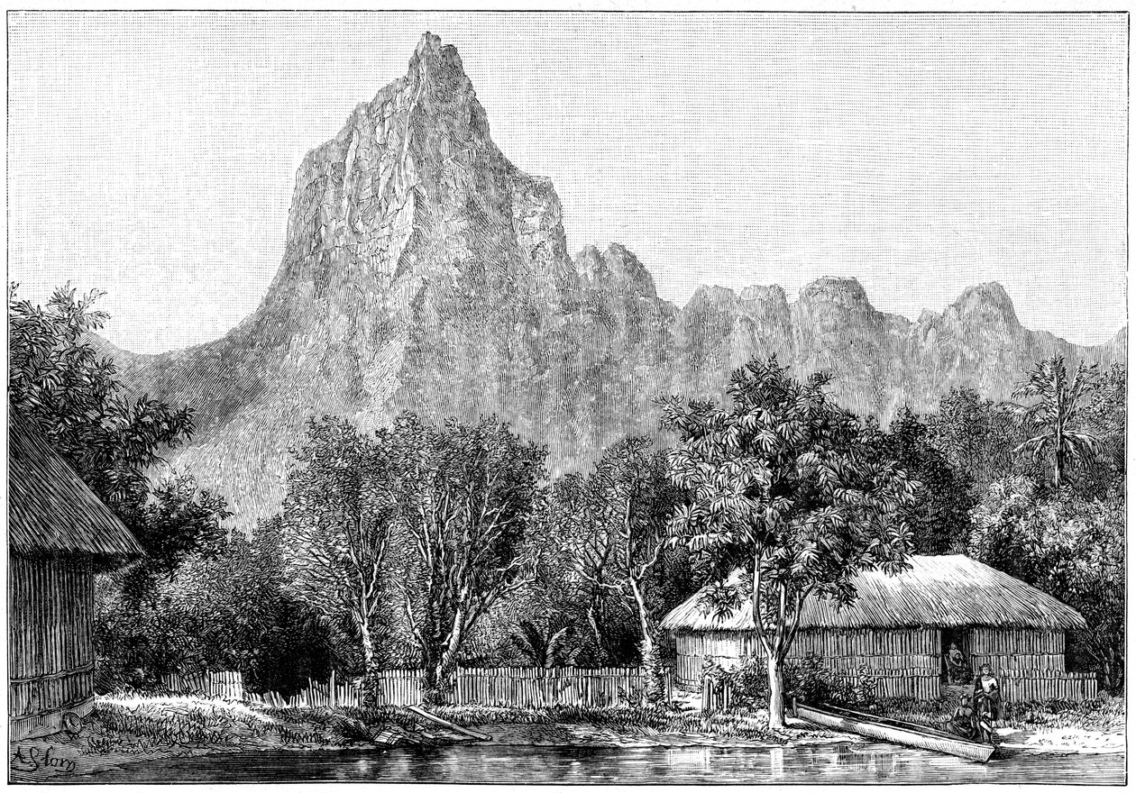 ताहिती का दृश्य, 1898 द्वारा अज्ञात