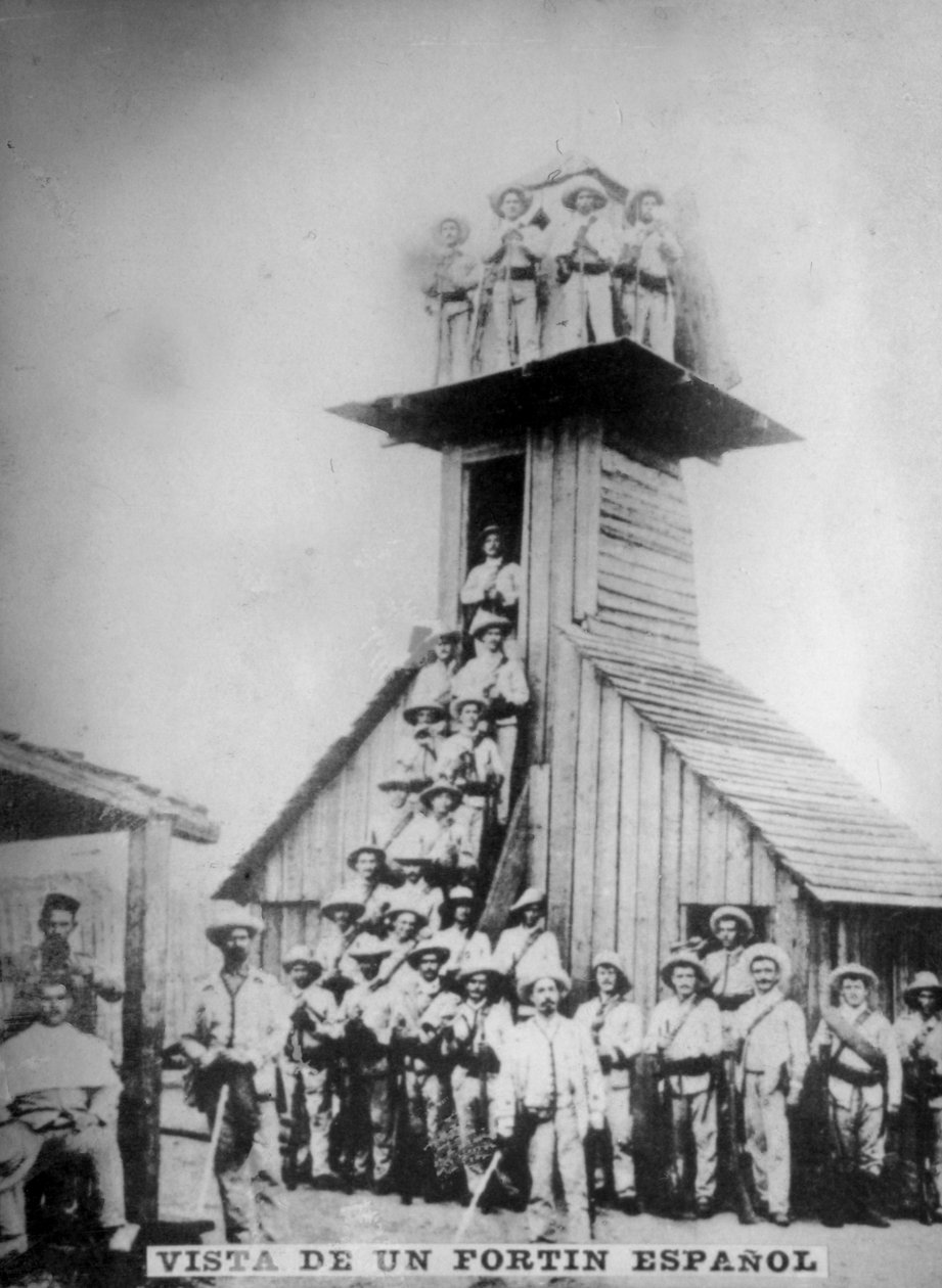 एक स्पेनिश किले का दृश्य, 19 वीं सदी, 1920 का द्वारा अज्ञात