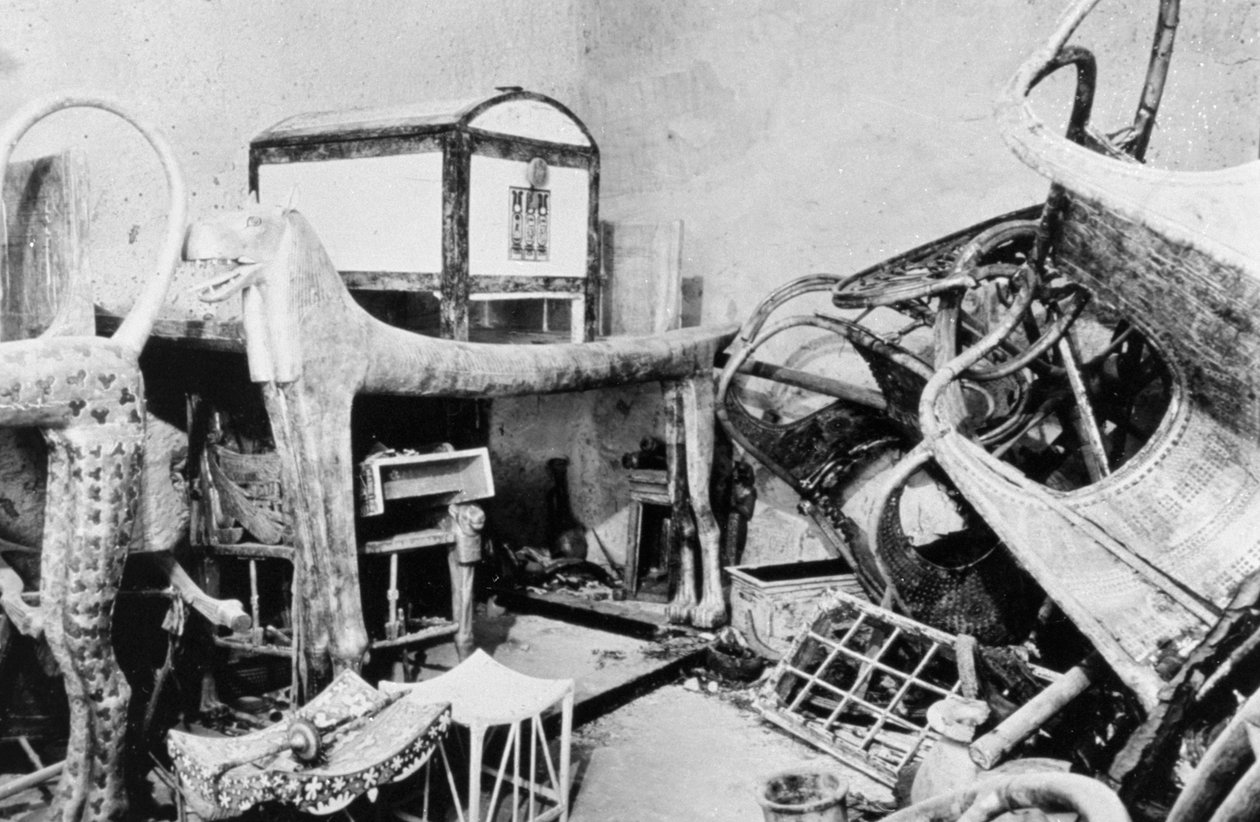 तूतनखामुन के मकबरे, किंग्स की घाटी, मिस्र, 1922 की प्राचीनता का दृश्य द्वारा अज्ञात