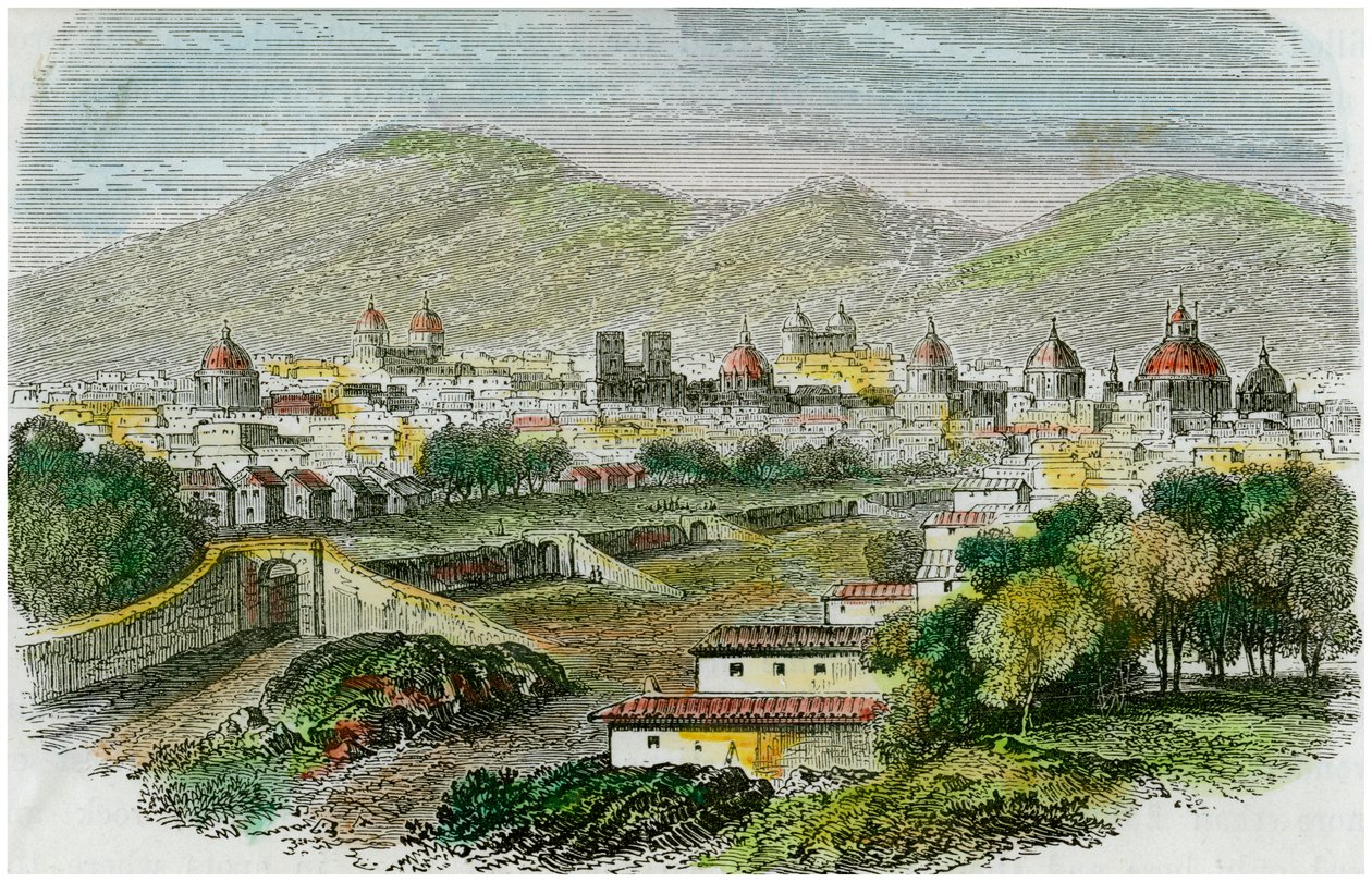 पेरू के कुज्को शहर का दृश्य, c1875 द्वारा अज्ञात