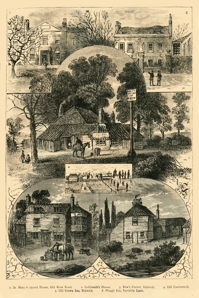 कैम्बवेल और डलविच में दृश्य, c1878। द्वारा अज्ञात