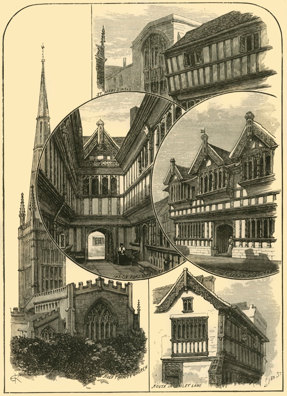 कोवेंट्री में दृश्य, 1898। द्वारा अज्ञात