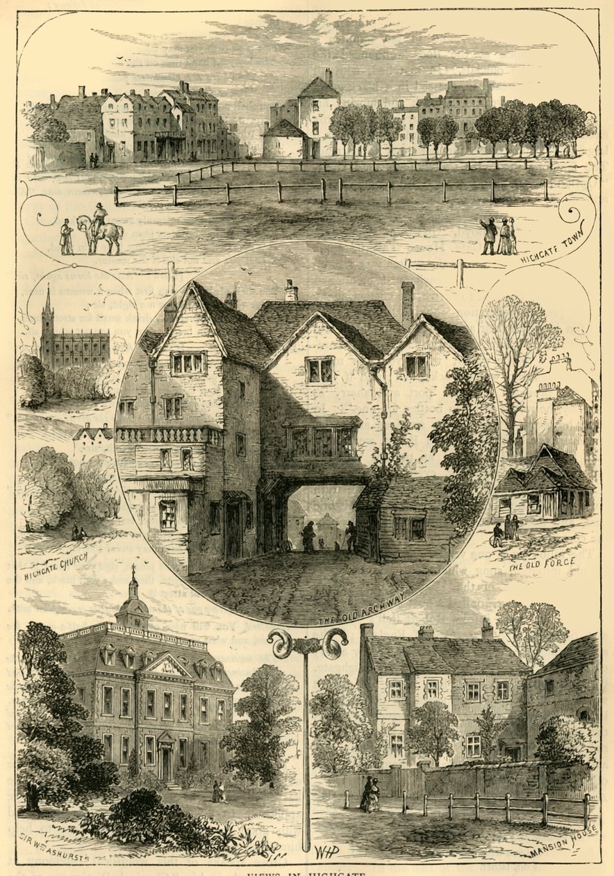 हाईगेट में दृश्य, c1876। द्वारा अज्ञात