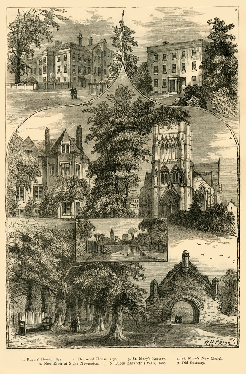 स्टोक न्यूटन में दृश्य, c1876। द्वारा अज्ञात