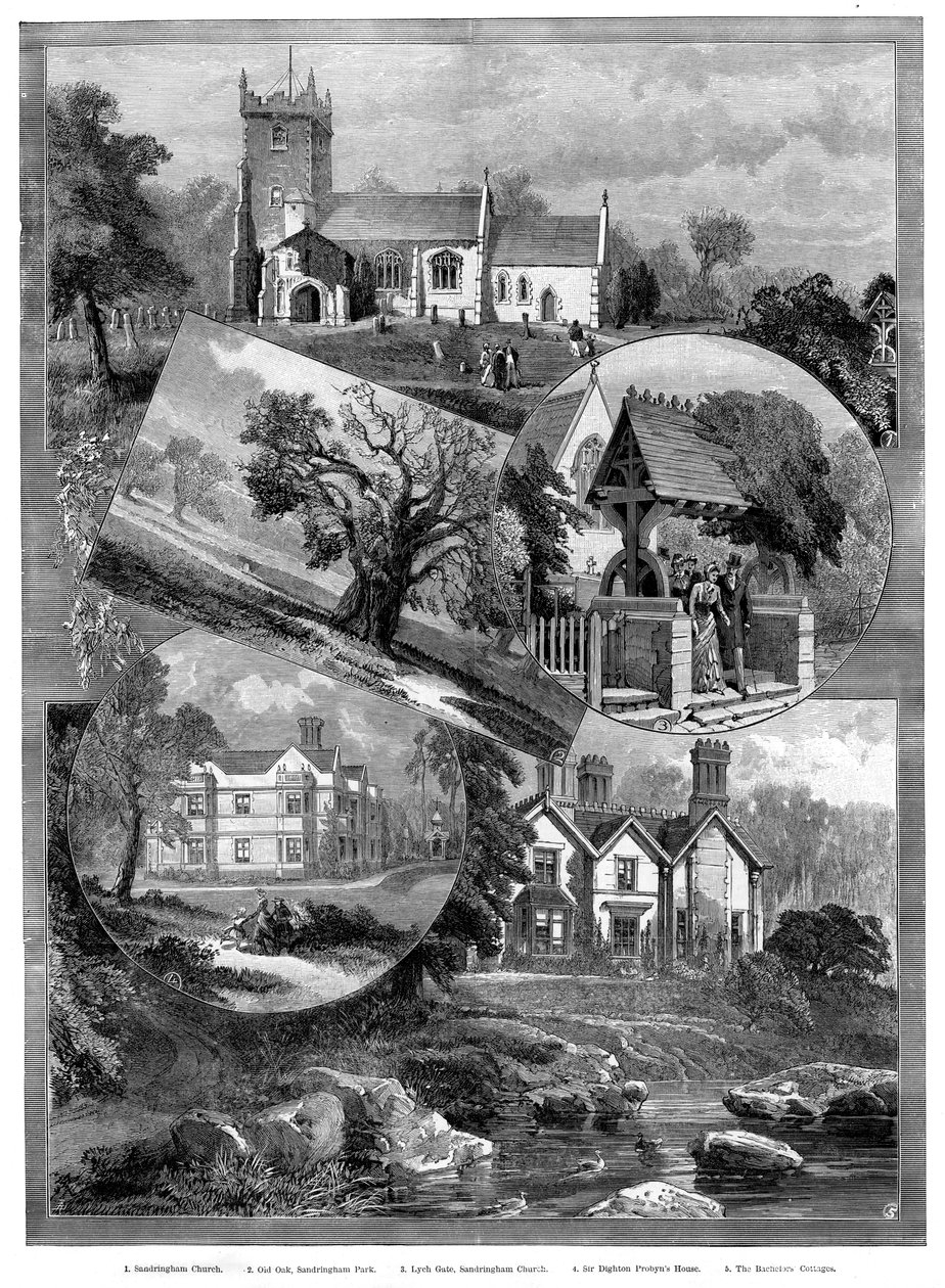 सैंड्रिंघम, नोरफ़ोक, 1887 के दृश्य द्वारा अज्ञात