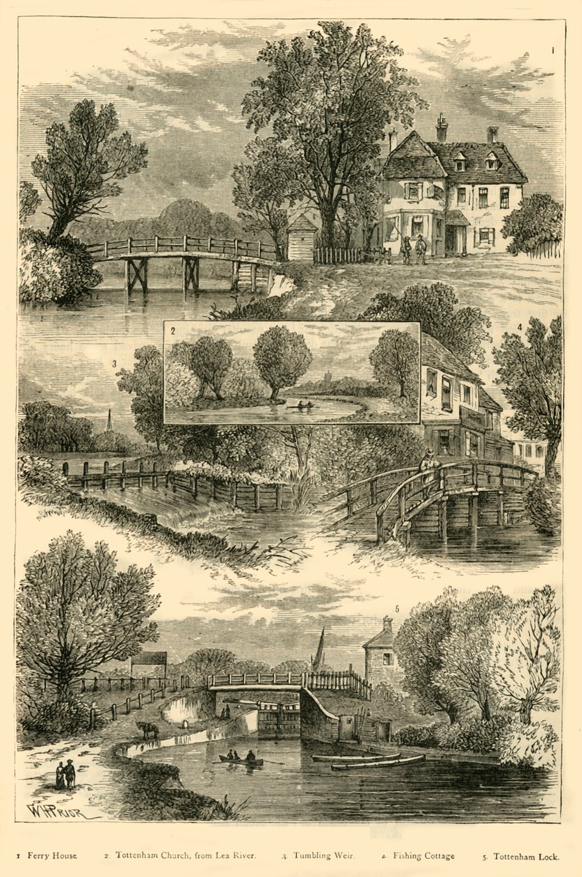 नदी के तट पर दृश्य, c1876। द्वारा अज्ञात