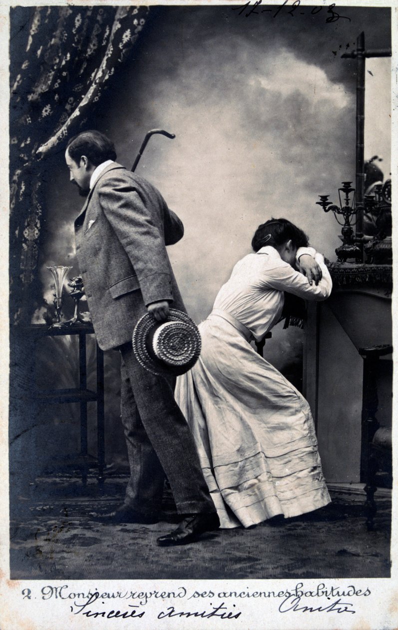 विंटेज फ्रेंच पोस्टकार्ड, c1900 द्वारा अज्ञात