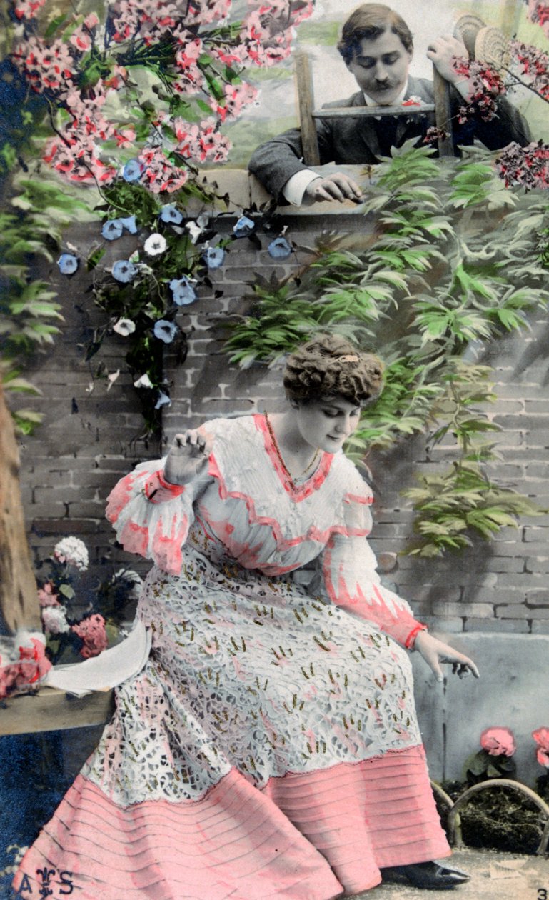 विंटेज फ्रेंच पोस्टकार्ड, c1900 द्वारा अज्ञात