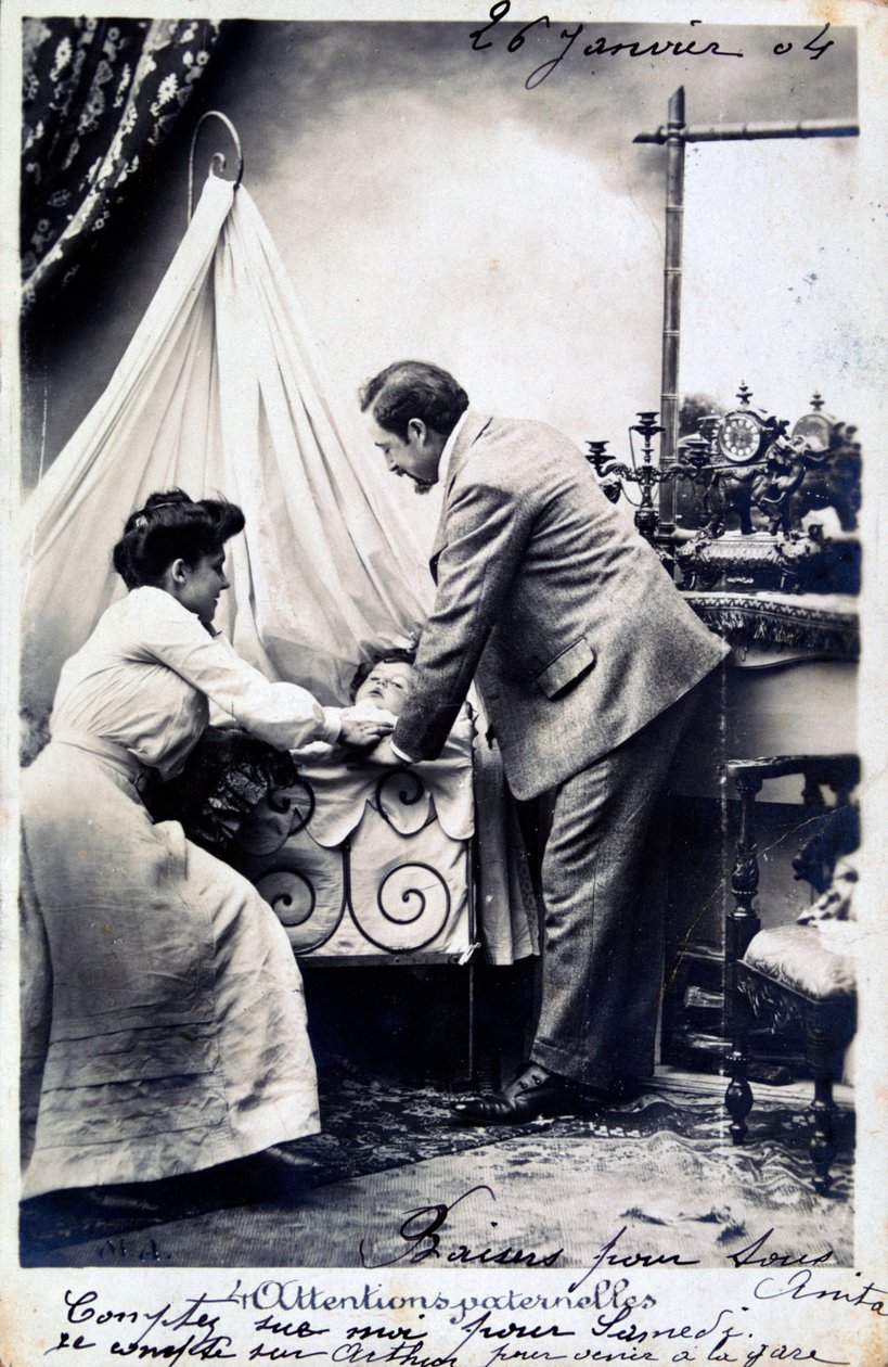 विंटेज फ्रेंच पोस्टकार्ड, c1900 द्वारा अज्ञात