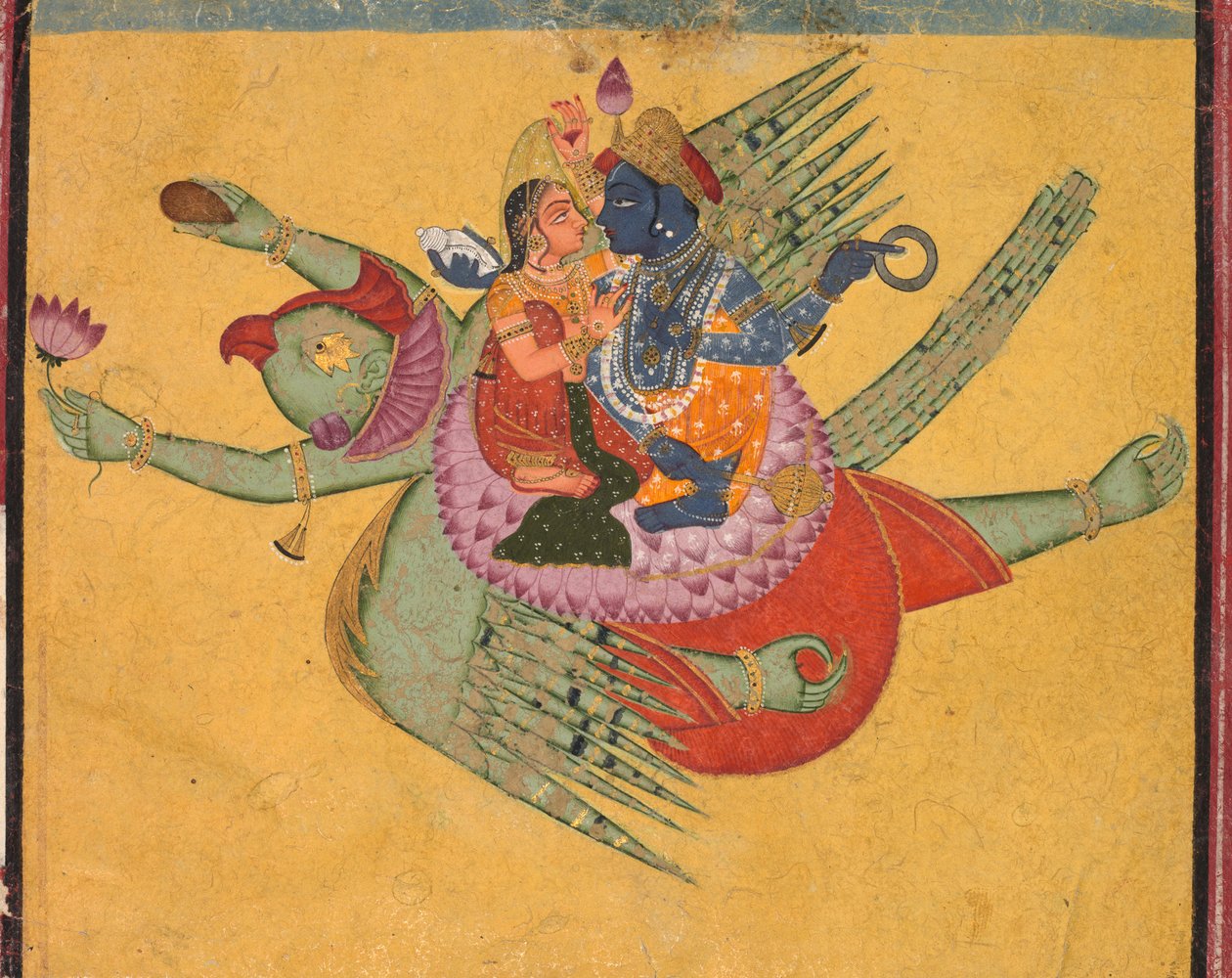गरुड़ पर विष्णु और लक्ष्मी, सी। 1750 है। द्वारा अज्ञात