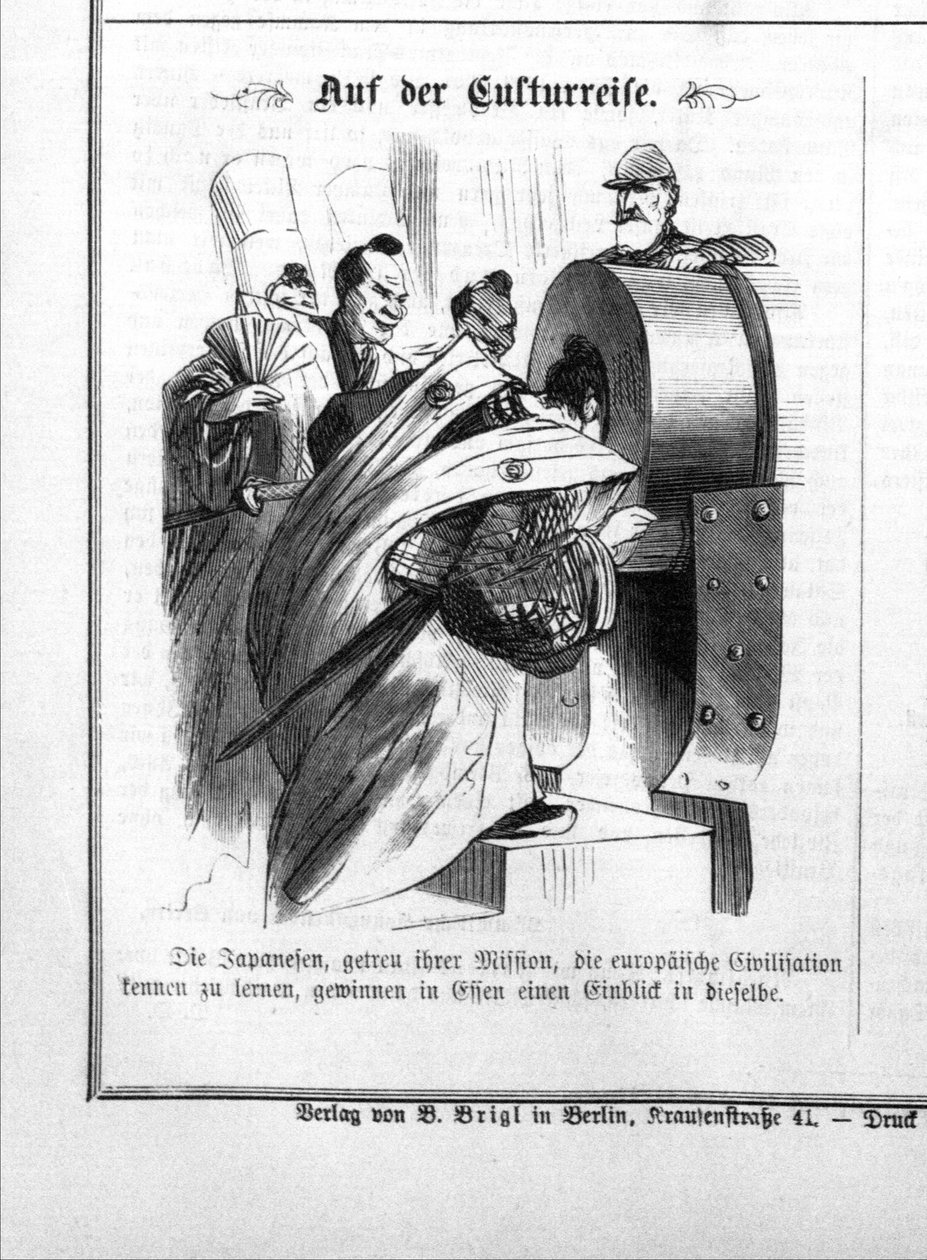 1873 में एसेन में क्रुप कारखाने में इवाकुरा मिशन का दौरा। द्वारा अज्ञात