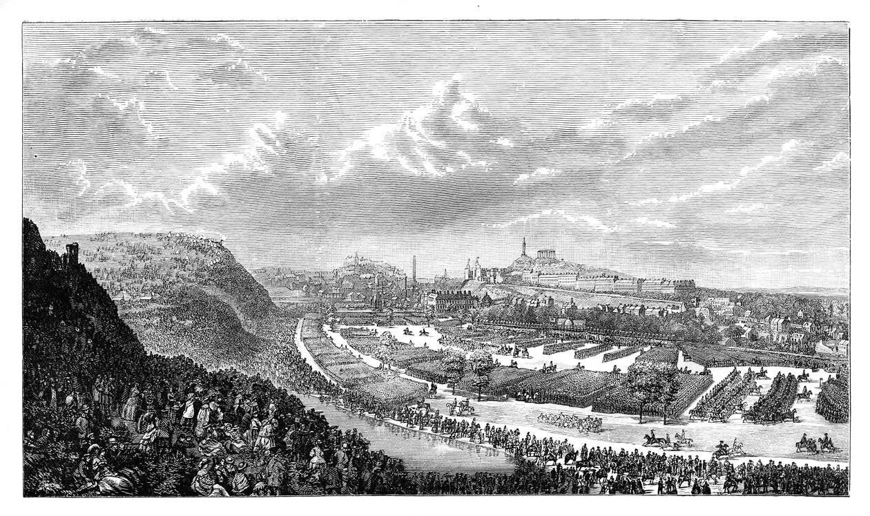 1860 में स्कॉटलैंड के एडिनबर्ग के क्वींस पार्क में स्वयंसेवी समीक्षा द्वारा अज्ञात