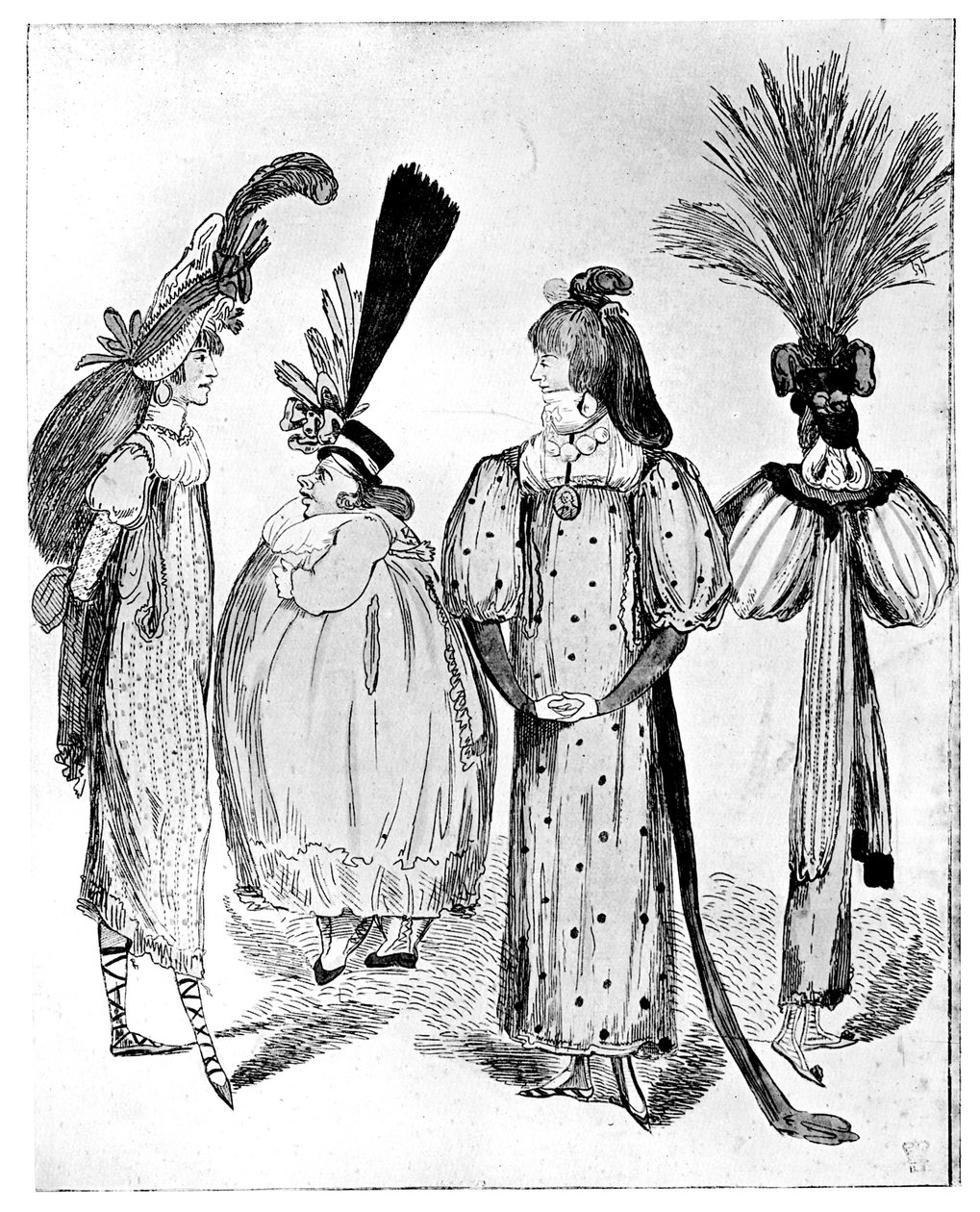 Waggoners Frocks या 1795, 1795 का कोई बोडिस नहीं द्वारा अज्ञात