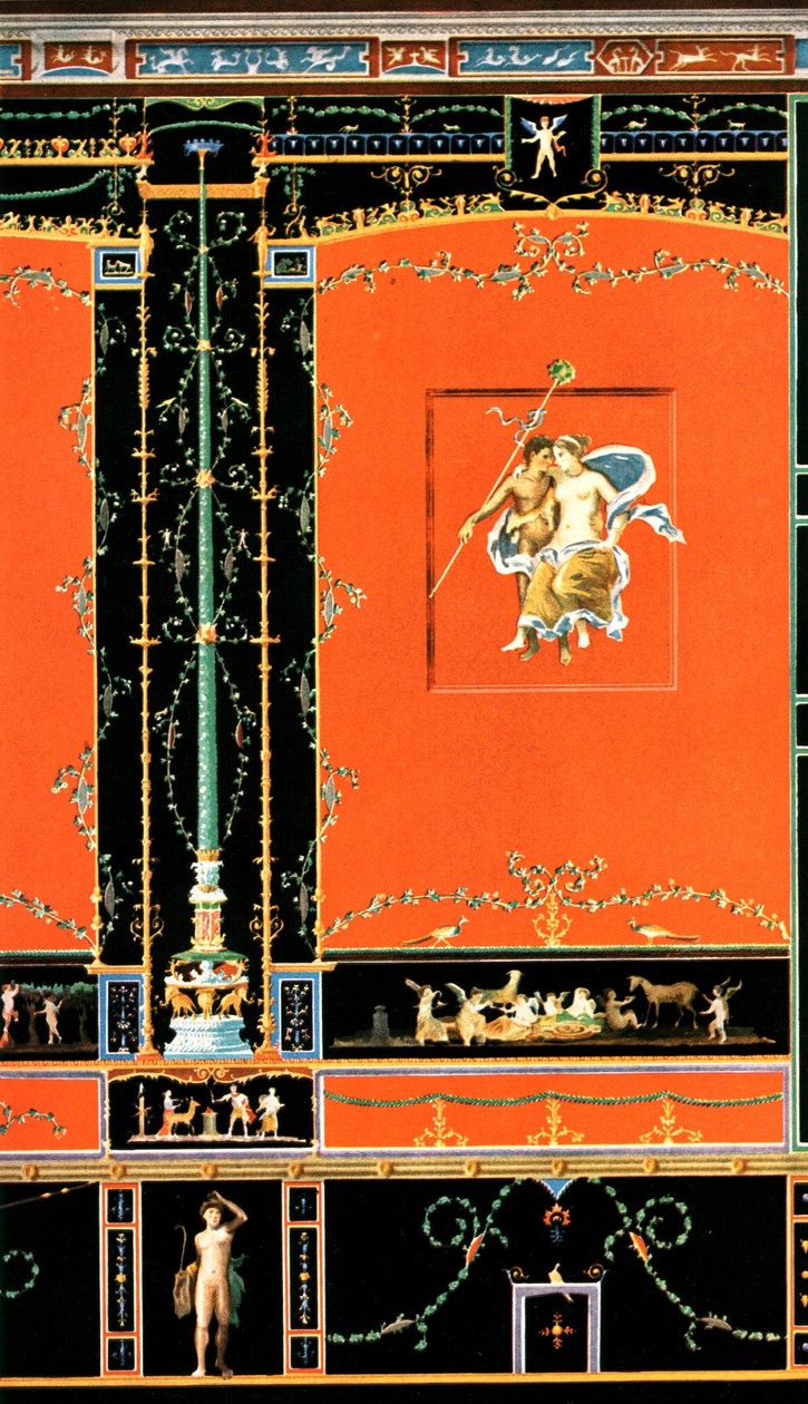 दीवार की सजावट, पोम्पी, इटली, 1928। द्वारा अज्ञात