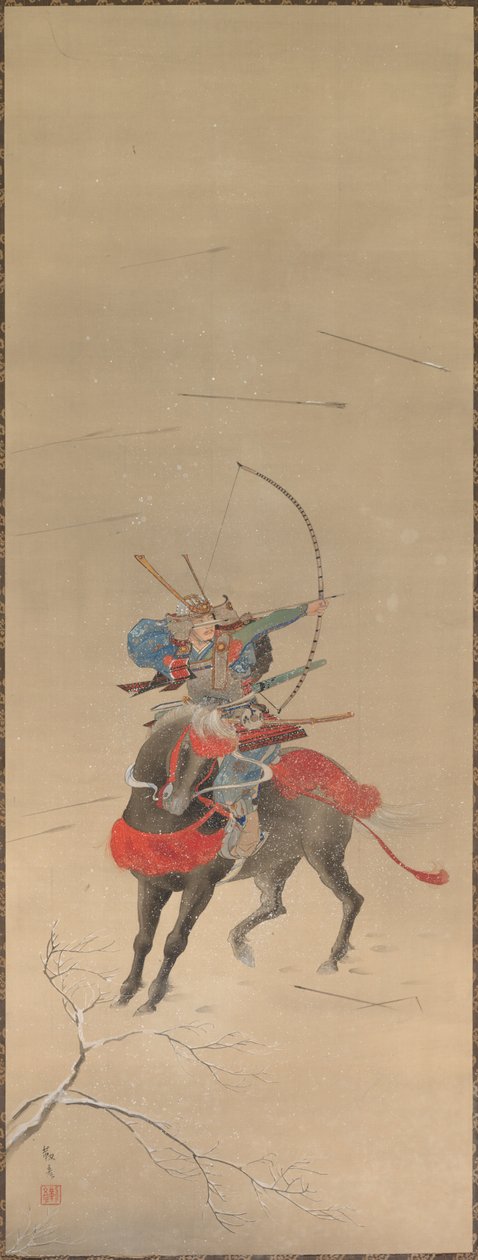 योद्धा एक घोड़े पर चढ़कर, 1700s-1800s। द्वारा अज्ञात