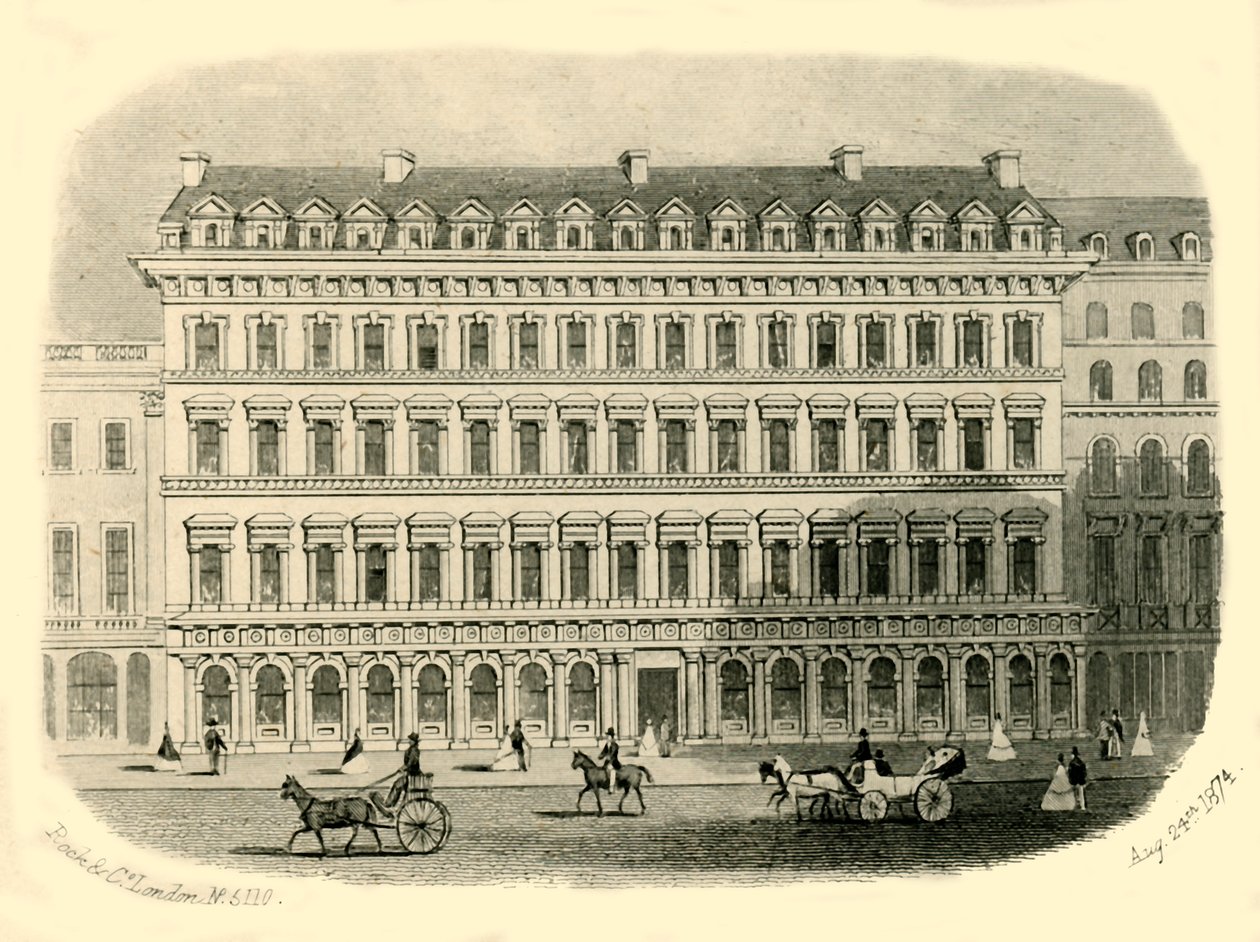 वाशिंगटन होटल, लिवरपूल, 1874। द्वारा अज्ञात
