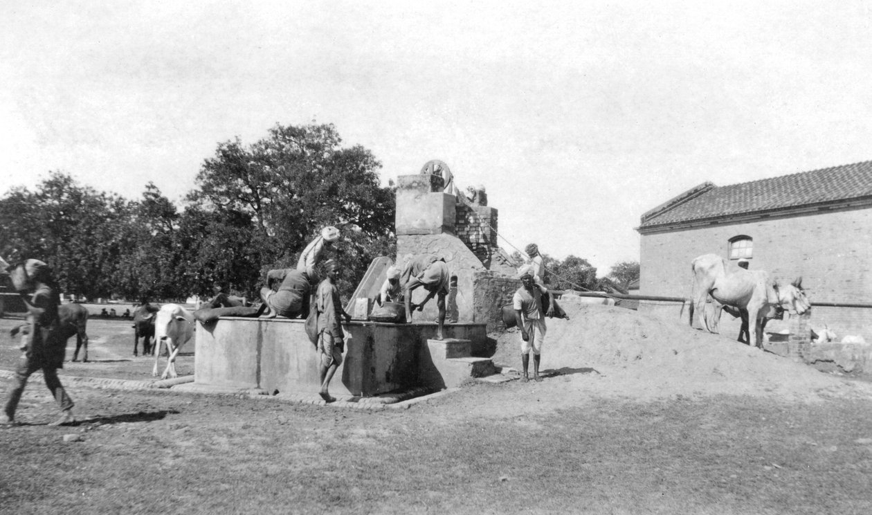 पानी का कुआँ, मथुरा, भारत, 1916-1917 द्वारा अज्ञात