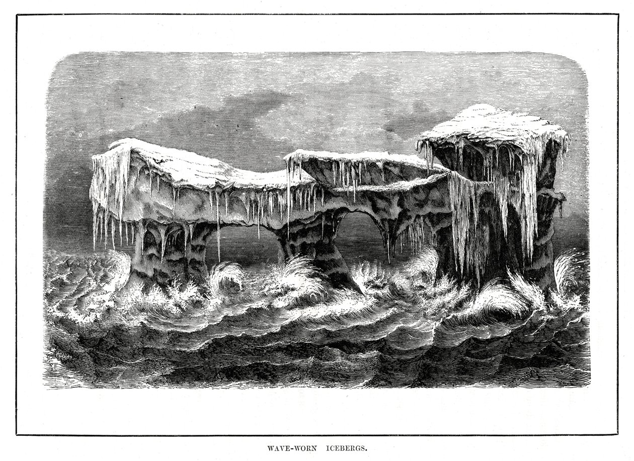 वेव-पहने हुए हिमखंड, 1877 द्वारा अज्ञात