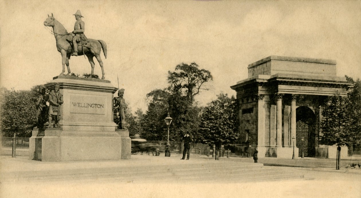वेलिंगटन स्मारक, लंदन, c1910। द्वारा अज्ञात