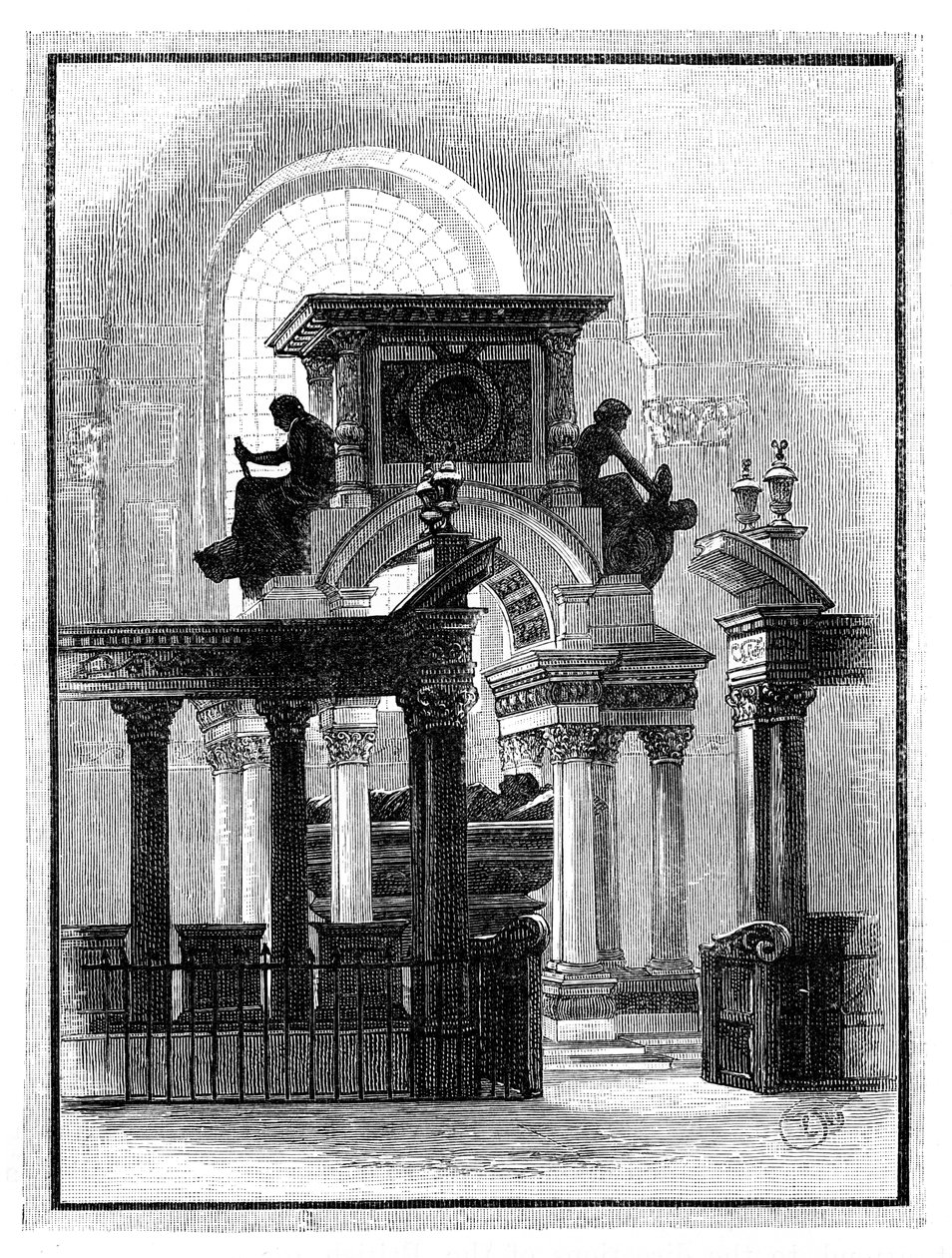 वेलिंगटन स्मारक, सेंट पॉल कैथेड्रल, लंदन, c1888 द्वारा अज्ञात