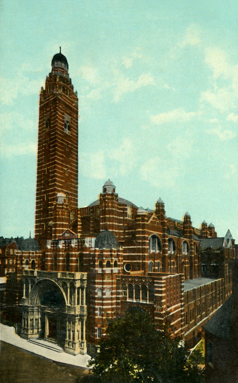 वेस्टमिंस्टर कैथेड्रल, लंदन, c1910। द्वारा अज्ञात