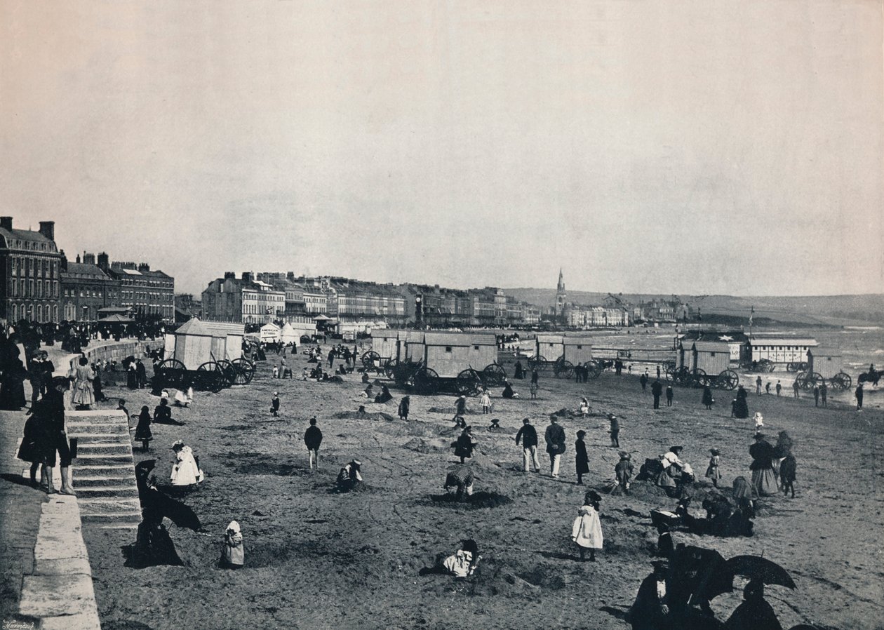 वीमाउथ - टाउन एंड बीच का सामान्य दृश्य, 1895 द्वारा अज्ञात