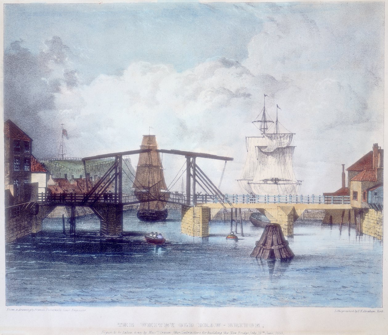 व्हिट्बी बंदरगाह, यॉर्कशायर, Esk नदी के मुहाने पर, c1833 द्वारा अज्ञात
