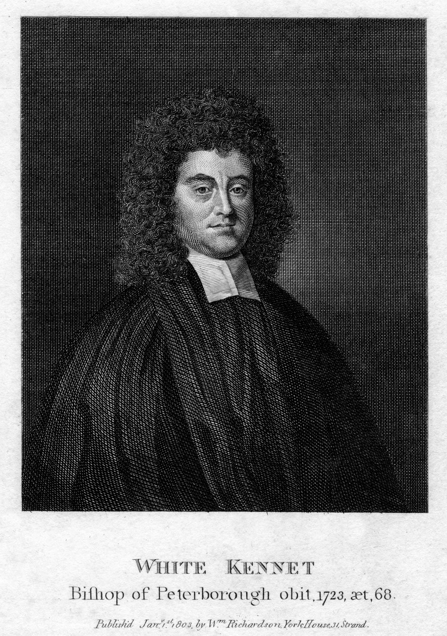 व्हाइट केनेट 1660-1728, इतिहासकार और पीटरबरो का बिशप, 1803 द्वारा अज्ञात