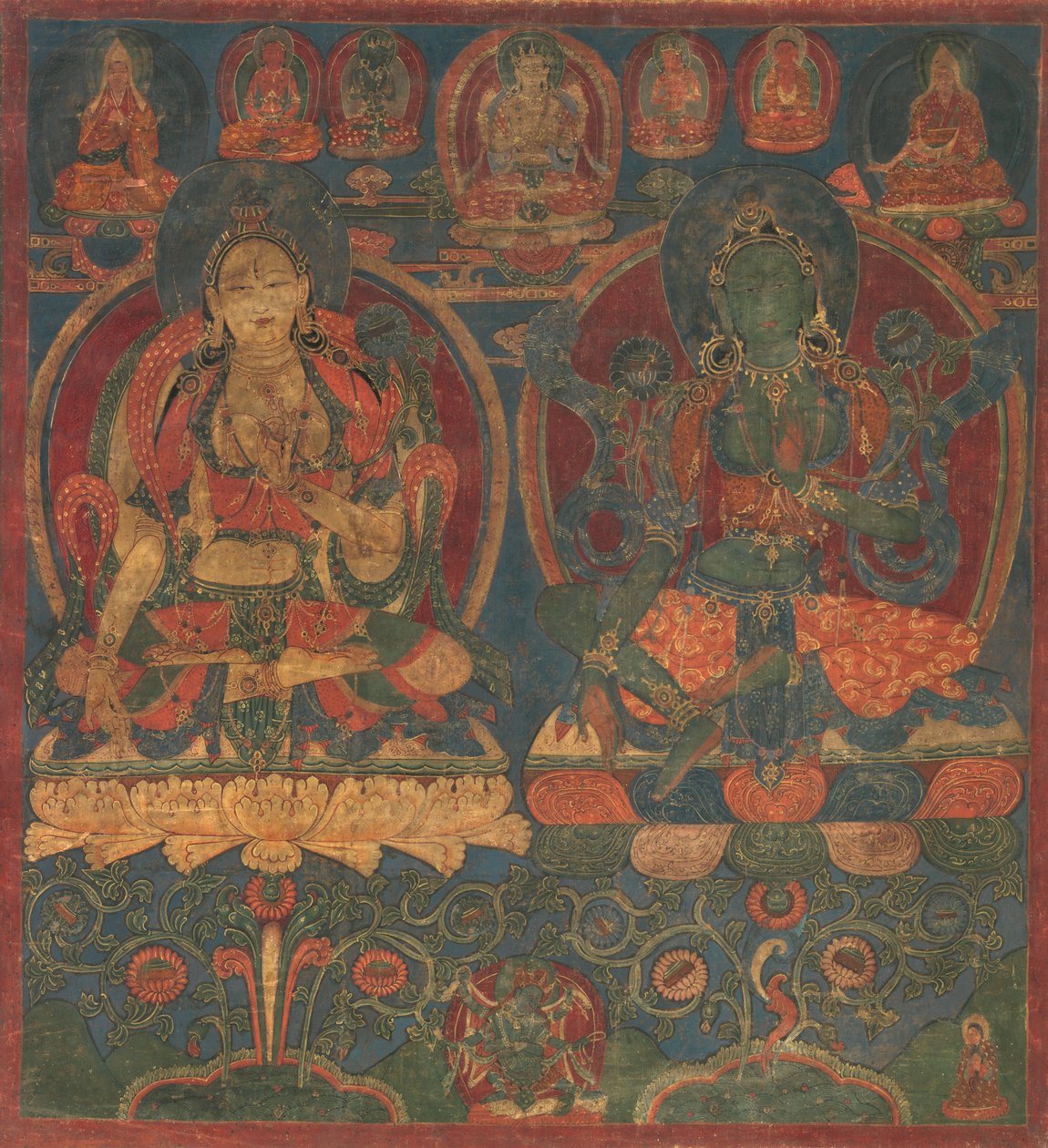 सफेद तारा और हरा तारा, 1450-1500। द्वारा अज्ञात