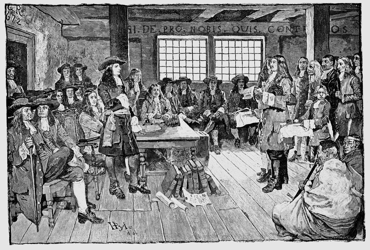 विलियम पेन 1644-1718 अंग्रेजी क्वेकर और उपनिवेशवादी, पेंसिल्वेनिया के संस्थापक, 1682 द्वारा अज्ञात