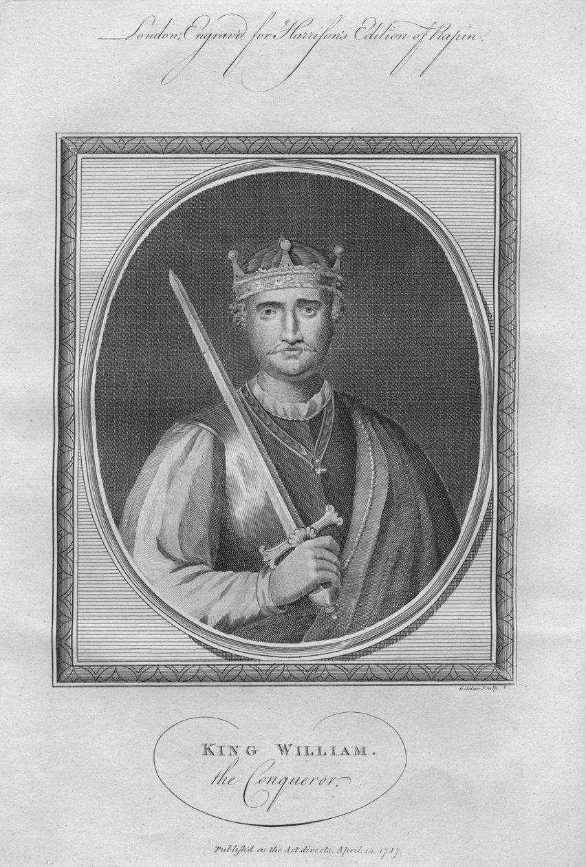 विलियम द विजेता, 1787। द्वारा अज्ञात