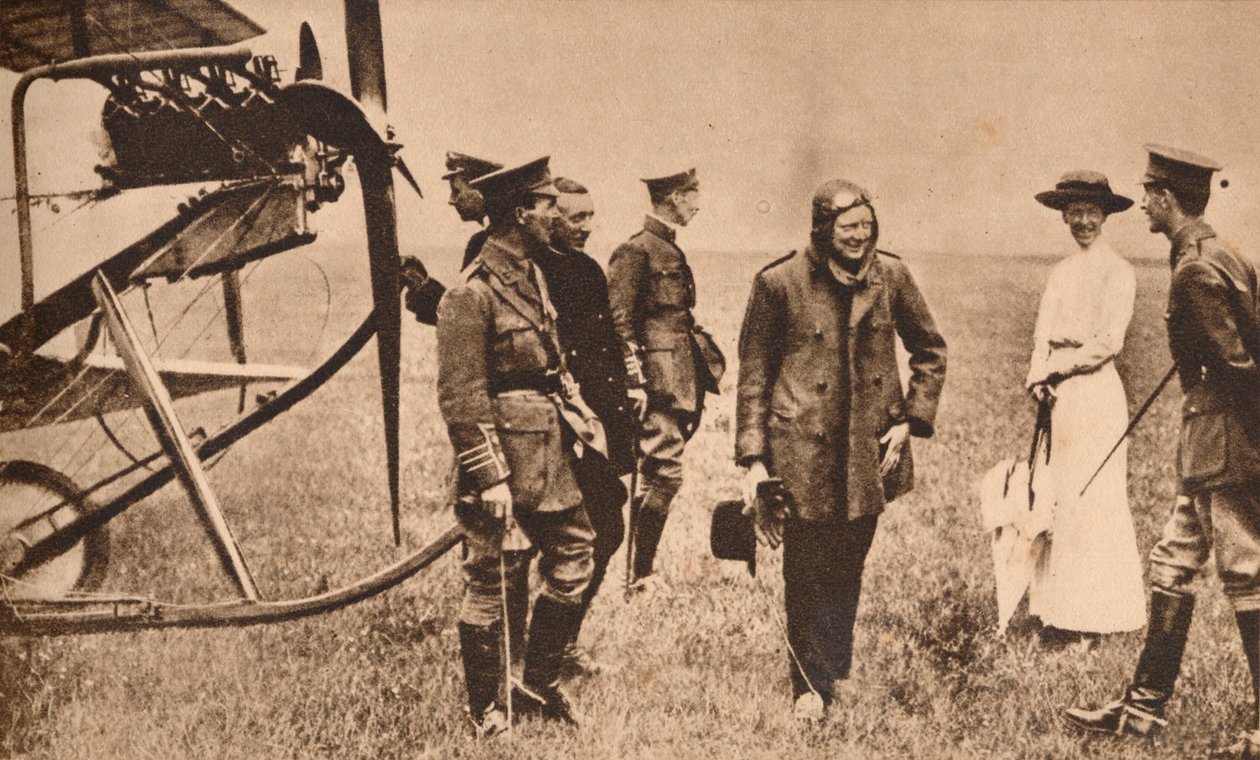 विंस्टन चर्चिल हवाई यात्रा करने के बाद, c1914 1935 द्वारा अज्ञात