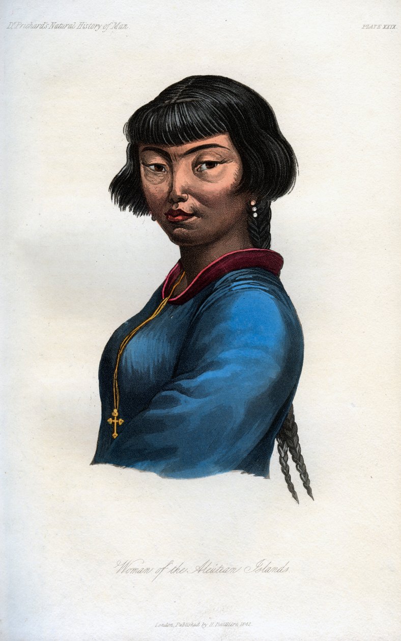 अलेउतियन द्वीप समूह की महिला, 1848 द्वारा अज्ञात