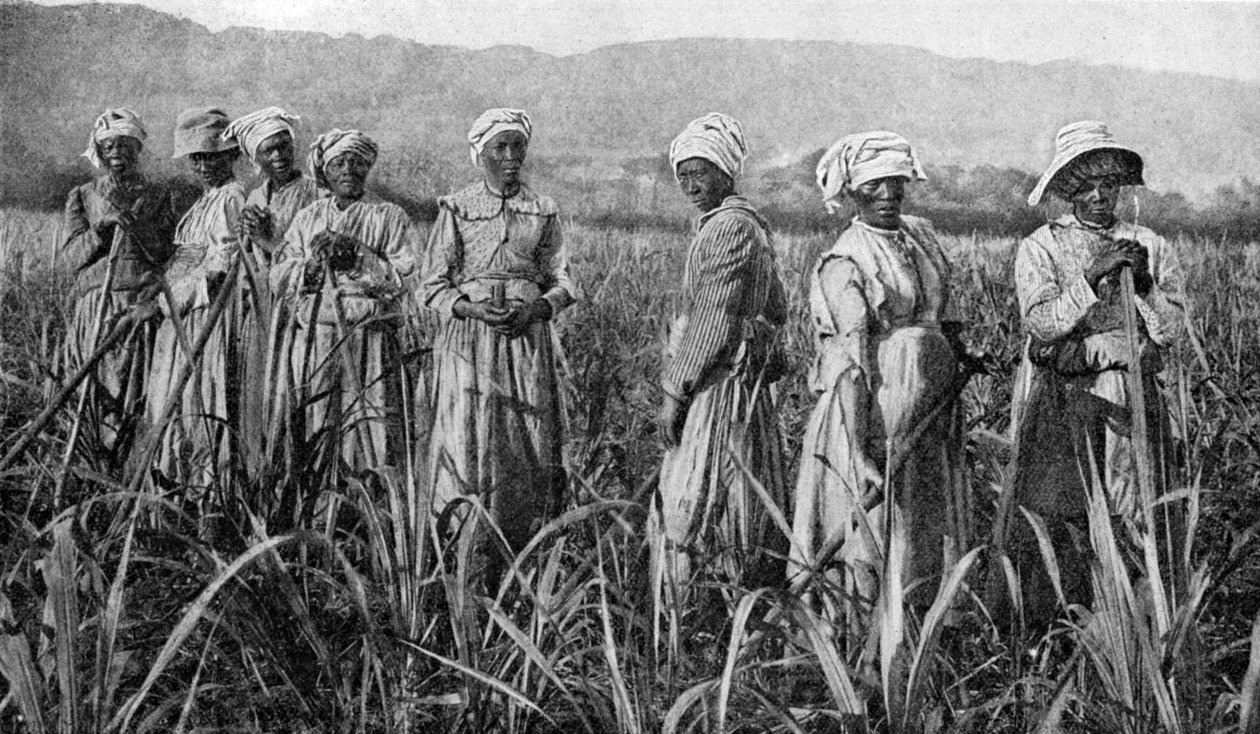 1922 में जमैका में युवा गन्ने की खेती करने वाली महिलाएँ द्वारा अज्ञात