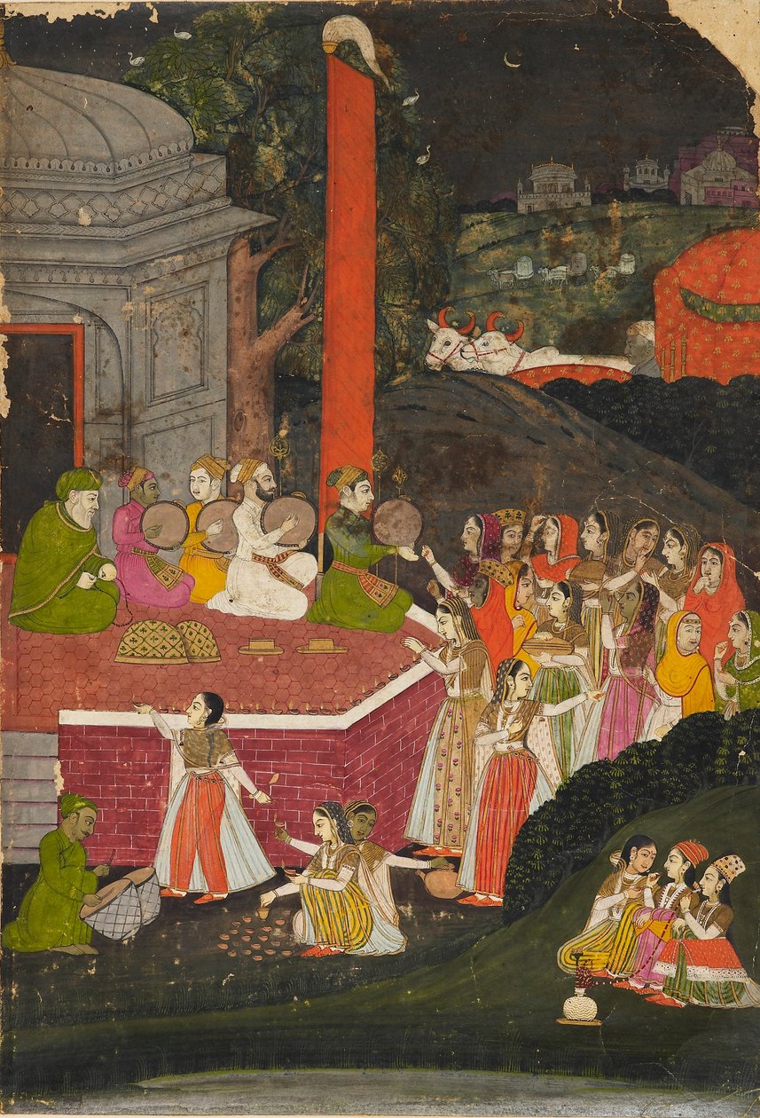 18वीं सदी के अंत में, रात में मजार या मुस्लिम पवित्र व्यक्ति की कब्र पर जाने वाली महिलाएं द्वारा अज्ञात