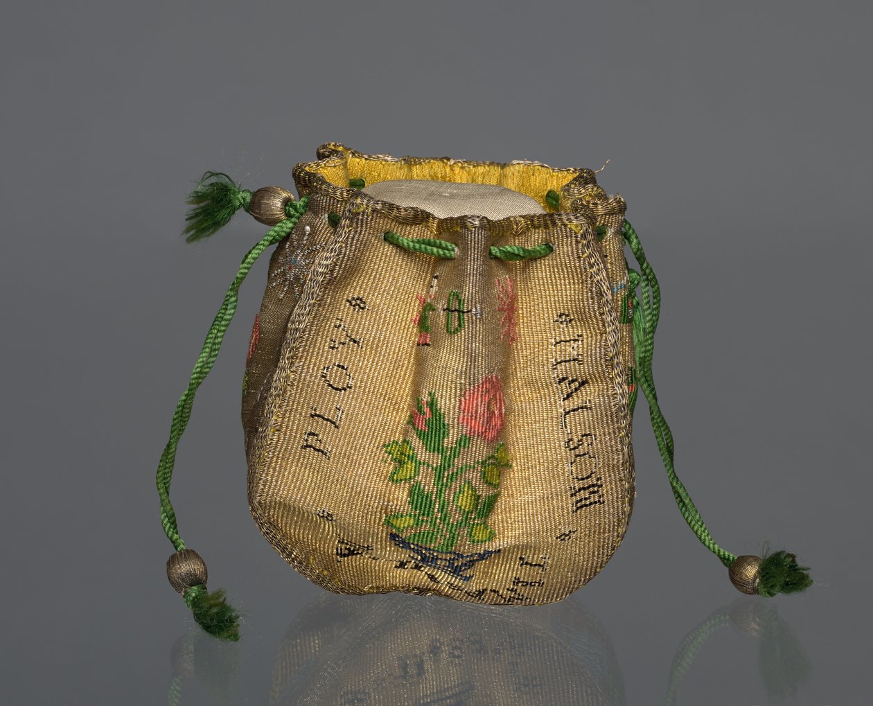 बुना हुआ पर्स, 1700s। द्वारा अज्ञात