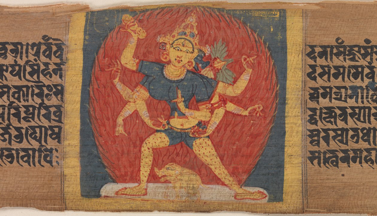 क्रोधी आठ-सशस्त्र और तीन मुंह वाली देवी तारा मरीचि ..., सीए। 1090। द्वारा अज्ञात