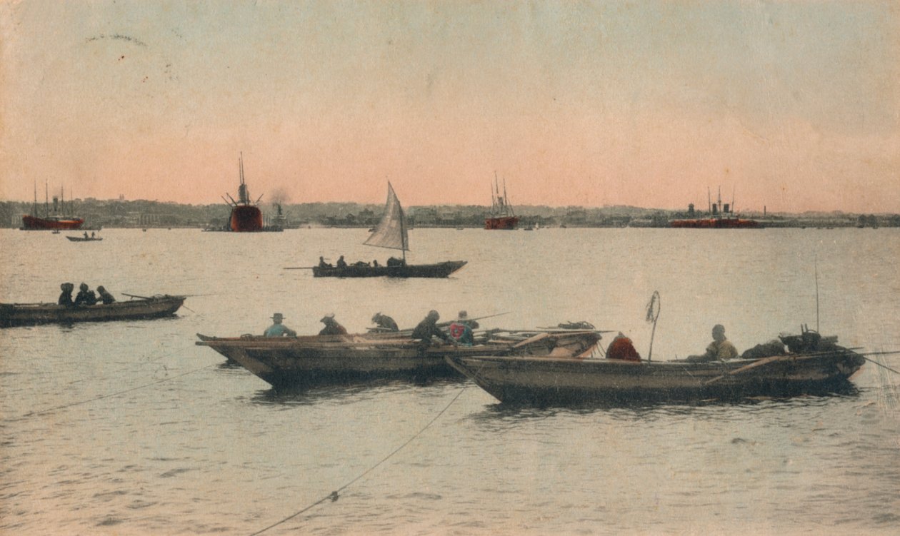 योकोहामा हार्बर, जापान, c1918 द्वारा अज्ञात