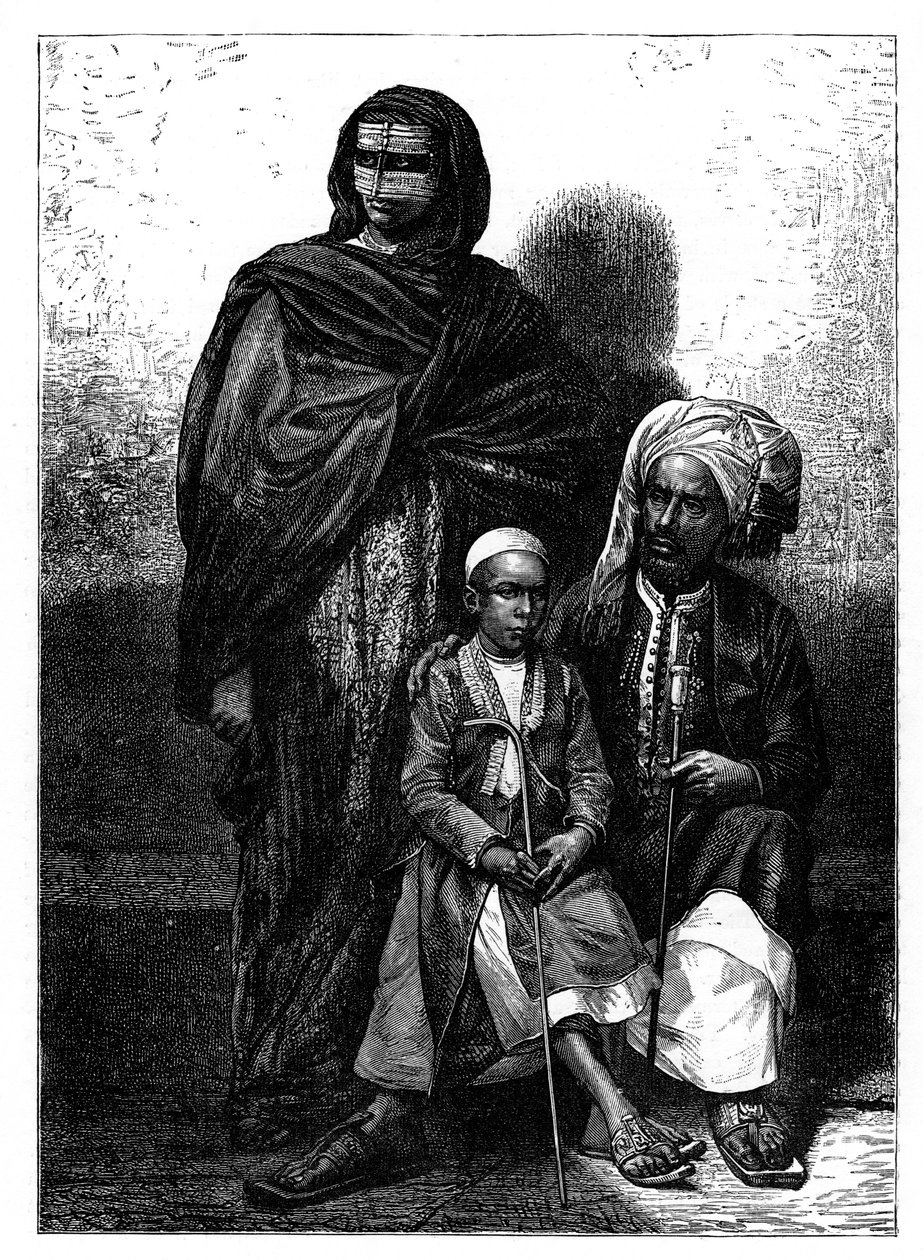 ज़ांज़ीबार अरब परिवार, c1890 द्वारा अज्ञात