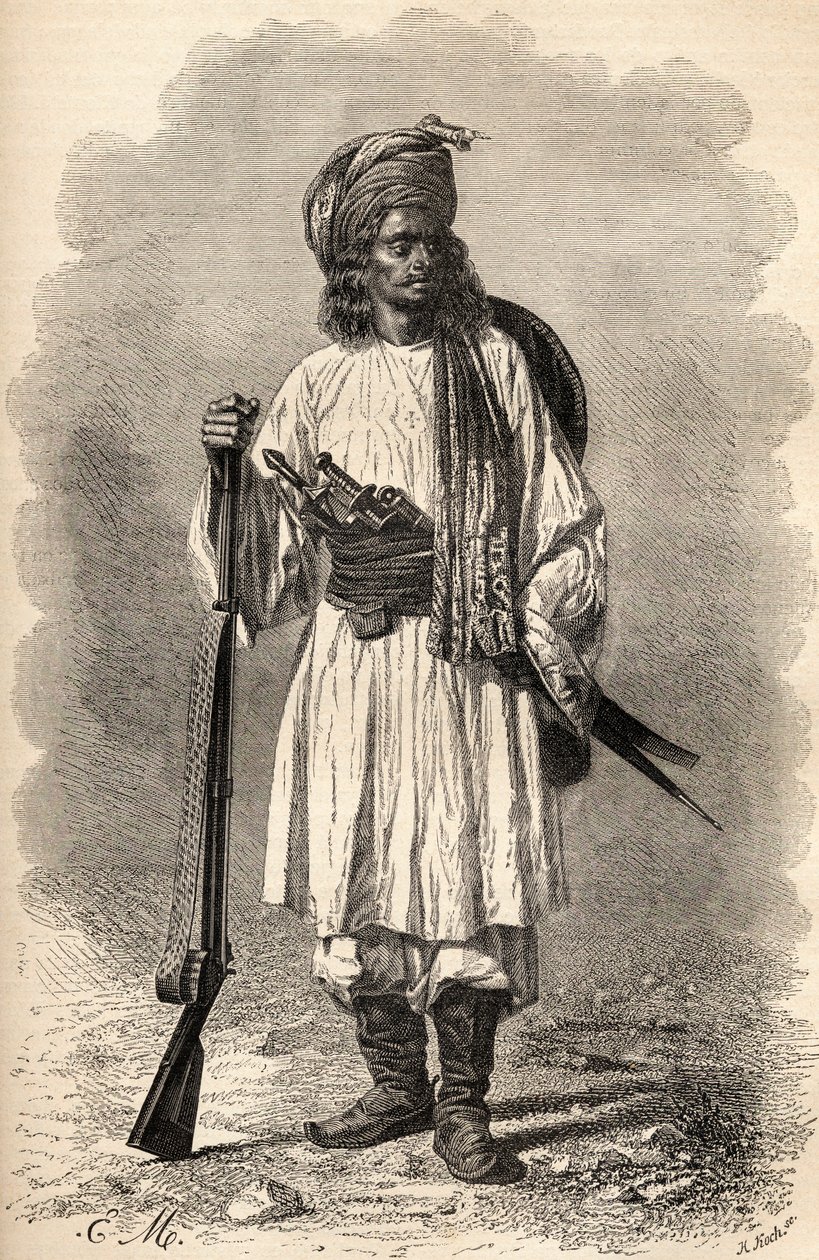 एक अफगानी सैनिक, एच। कोच द्वारा उत्कीर्ण &39;द वर्ल्ड इन द हैंड्स&39; का चित्रण, 1878 में प्रकाशित हुआ द्वारा अज्ञात अज्ञात
