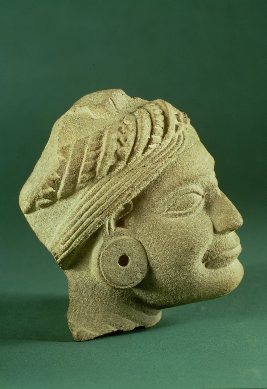 बलुआ पत्थर की पगड़ी सिर, सारनाथ, तीसरी शताब्दी ईसा पूर्व द्वारा अज्ञात अज्ञात