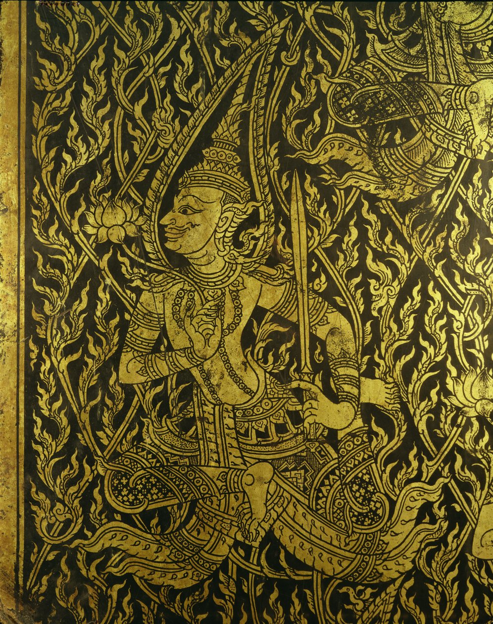 एक थाई कैबिनेट से विस्तार, पीतल के साथ लकड़ी की जाली लगी द्वारा अज्ञात अज्ञात